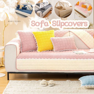 Plush Sofa Cushion Corduroy Non-slip Sofa Cover Modern Simple Home Furniture Couch Protection Cover Armrest Towel