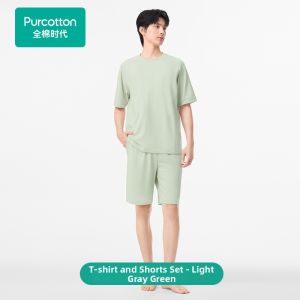 Purcotton | Antibacterial Padded Short Sleeve Cotton Sleepwear