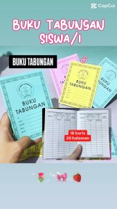 [10 PCS] BUKU TABUNGAN SEKOLAH (Pelajar - SD / SMP / SMA) 20 Halaman & 18 Baris | Ukuran 15x10.5 cm