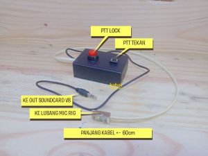 PTT BOX SOUNDCARD V8 UNTUK RADIO KOMUNIKASI HT ATAU RIG