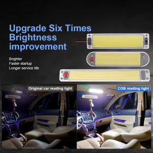 PENCL 12V 24V LED COB Strip Diode Truck Lamp COB Car Indoor Lights for Auto Car Bulbs Reading Lights Internal Lighting for Goods Train Van Dome Light Roof Light Super White