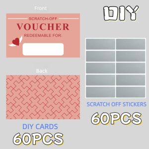 60 piece scratch card set DIY gift voucher scratch revealing design wedding birthday party game festival lottery