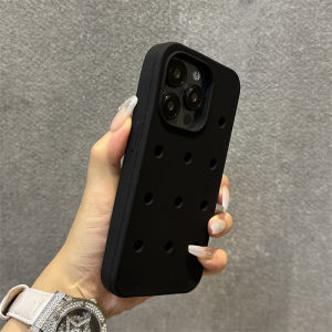 Creative Personalized Silicone Phone Case for Apple 15 pro Max Hole Design Protective Cover for iPhone 15 plus Sensation