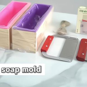Handmade Silicone Soap Mold for Bath Treats Chocolate Jelly Candy Kitchen Cooking Tools Mould for DIY Crafts 4PCS Set