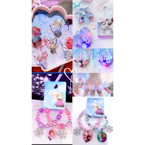 Girls Princess Jewellery Bracelets Frozen Jewellery For Dress Up 2Pc Set Free Size