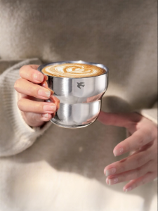 CAROTE | Handheld Coffee Cup Stainless Steel Double-Walled Tumbler Portable