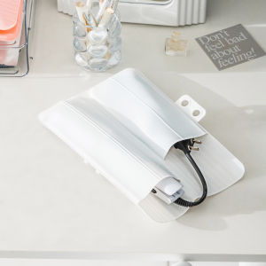 Portable Silicone Heat-Resistant Hair Styling Tool Storage Bag for Curling Iron Straightener Brush Travel Protection Case