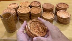 TẤM LÓT LY GỖ DỪA - MIẾNG LÓT LY GỖ THIÊN NHIÊN