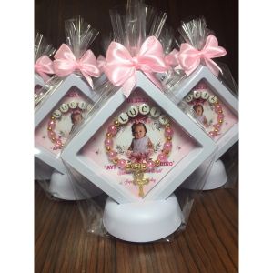 25 pcs mini frame with customized name for rosary