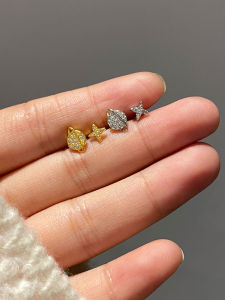 925 Silver Needle Asymmetric Planet Stud Earrings Sleepwear Friendly Simple Design Fashionable Earrings Jewelry Accessories