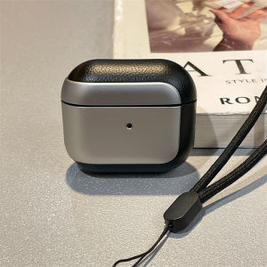 Ốp Lưng AirPods pro Bằng Da Mạ Bạc Cao Cấp Chống Va Đập Chống Bụi Chống Thấm Nước Bảo Vệ Cho Tai Nghe Bluetooth Không Dây Apple