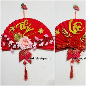 Quạt treo trang trí tặng Tết tân gia khai trương mừng thọ size đại 60cm