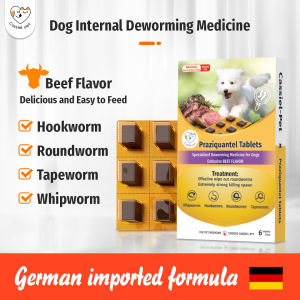 Cassiel Pet Anti Tick Flea Mange and Deworming Chewable Table for Dogs