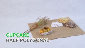 [50 Pcs] Cup cake Case Half Polygonal Kertas Alas Donut Roti Kue Bolu