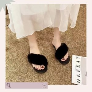 Psion รองเท้าผู้หญิง และแตะแฟชั่นดีไซน์ล้ำทันสมัยรองเท้า ธรรมดาที่ไม่ธรรมดาเพราะลูกเล่นขนนูมๆสไตล์เกาหลีเกาใจ