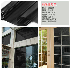 Office Glass Door Film Sunscreen Heat Insulation One Way Vision Light Blocking Sticker Privacy Screen Protector Decorative Film