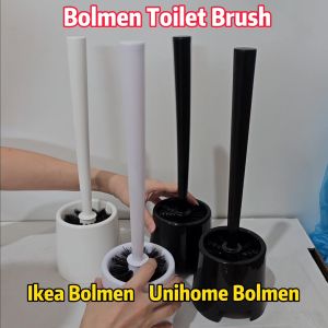 IKEA BOLMEN Toilet brush/holder White / Black