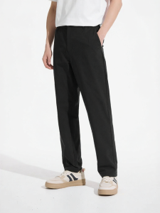 Hotwind | Black Summer Straight Fit Mens Trousers