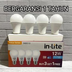 PAKET HARGA 4PCS LAMPU IN-LITE 3 GRATIS 1 3W 5W 7W 9W 12W 15W 18 WATT SNI IN LITE INLITE BERGARANSI 1 TAHUN 3 FREE 1
