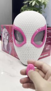 Bandai | Hot Spider Man Eye Gwen Mask Spider Man Moving Eyes Helmet Mask Cosplay Decoration Christmas Gift Toys