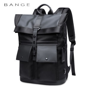 Bange Casual Men Anti Theft Backpack 15.6 inch Multifunctional Waterproof Backpacks Daily Travel Bag School Rucksack With Belt