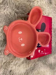High-grade underglaze Netflix tableware compartmentalized plate cartoon ceramic bowl ins wind compartmentalized dinner plate fat reduction three compartments simple