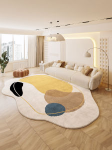 JINGZHIQIN | Waterproof Imitation Cashmere Irregular Shape Creamy Style Mat