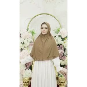 Delisa Collection Jilbab Instan Jumbo Azzahra Bahan Jersey Motif