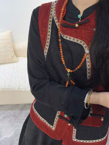 YUFUQING | New Chinese Style Heavy Embroidery Vest Spring 2025 Fashion Small Mosaic High-End Feeling Jacket Open Cardigan Polyester Fiber