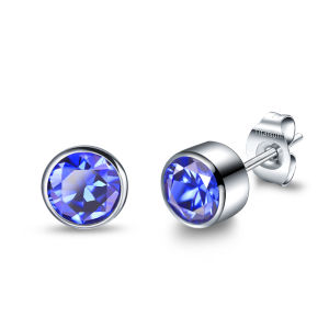 G23 Titanium Cubic Zirconia Opal Birthstone Tiny Stud Earrings for Women Girls