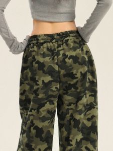 QIAOMIDUO | กางเกงขายาวทรงหลวมสไตล์อเมริกันสำหรับฤดูใบไม้ผลิและฤดูใบไม้ร่วง กางเกงขายาวทรงหลวมสไตล์อเมริกันสำหรับฤดูใบไม้ผลิและฤดูใบไม้ร่วง กางเกงขายาวทรงหลวมสไตล์อเมริกันสำหรับฤดูใบไม้ผลิและฤดูใบไม้ร่วง