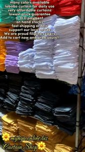 glamour curtain lababo curtain - plain geena cloth standard size 30 x60 inches/ kurtina panglababo