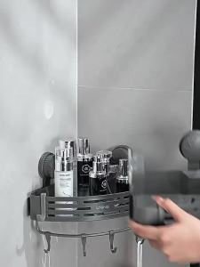 Corner Mounted Bathroom Storage Rack
