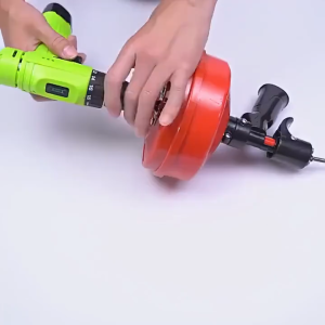 【รับประกัน 10 ปี】เครื่องขุดลอกท่อระบายน้ำไฟฟ้า 10เมตร(สว่านไฟฟ้าต้องตั้งค่าด้วยตัวเอง) เครื่องทำความสะอาดท่อแบบมือหมุน เครื่องขุดลอกท่อระบายน้ำพื้นห้องน้ำในครัว หัวสปริงเกลียว 8 มม.เครื่องขุดลอกท่อระบายน้ำอเนกประสงค์แบบใช้มือหมุนและไฟฟ้า