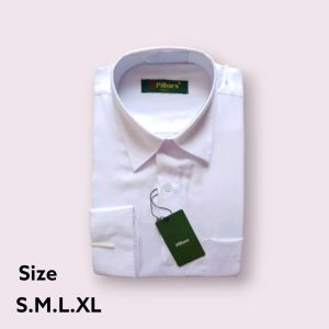 Kemeja Lengan Panjang Pillars Putih untuk Formal