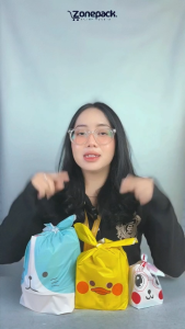 [10 PCS 37x24 CM] Plastik GoodieBag Besar| Bingkisan Souvenir Snack| Goodie Bag Ulang Tahun Anak | Rabbit Plastic Bag