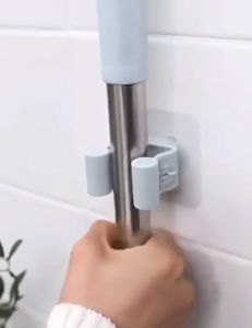 KENZZO Wall Mount Mop Hooks Bathroom Kitchen Living Room Brush Broom Umbrella Clamp Holder Penyangkut Penyapu