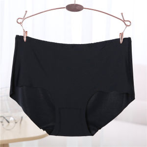 plus Size Summer Ice Silk Cotton Womens Underwear Breathable Seamless One-Piece Large 200 Pounds Flattering Triangle Panties