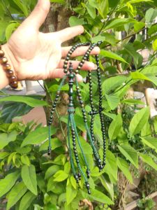 TASBIH TIJANI YUSER SERAT EMAS KEHIJAUAN