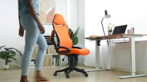 Ergonomic Office Chair Adjustable Armrest Swiveling Desk Chair Lumbar Support Mesh High Back PC E-sports Gaming Chair