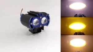 KEVANLY | 1/2pcs Motorcycle LED Spotlight White Yellow Hi/Low Beam For RV SUV UTV Trucks Offroad Fog Lights Headlight Driving Light 12-24V