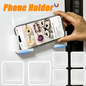 🔥NEW🔥 Magnetic Wall-Mounted Mobile Phone Holder Without Punching Holes Ipad Tablet Socket Holder Suitable For Kitchen Cooking Bathroom Shelf Bedside Fixed Mobile Phone Charging Stand
