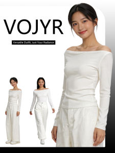 VOJYR | Korean Style Slim Fit White Blouse Set