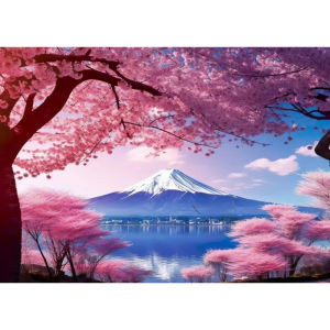 Mount Fuji Cherry Blossoms Jigsaw Puzzle 500/1000/1200/2000PCS DIY Craft Hobby Relaxing Game Home Decor Gift