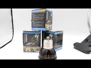 25W/50W/75W/100W หลอดไฟ สมุทรปราการ หลอดเซรามิค สำหรับสัตว์เลี้ยง สีดำ ลดความร้อน