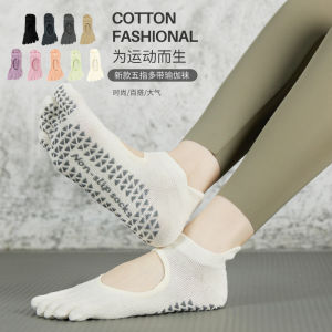 Professional Yoga Socks Womens Thin Breathable Anti-slip Pilates Five-Finger Toe Separated Sports Socks Cotton Sweat Absorbent