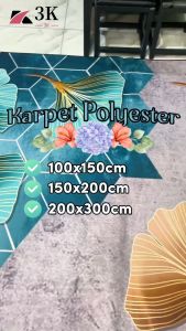 (3K) Karpet Lantai Polyester Uk 100x150CM / 150x200CM / 200x300CM PREMIUM Motif Mewah Alas Anti Slip