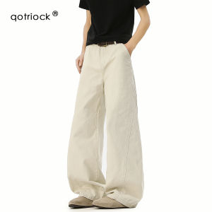 QOTRIOCK | American Casual Loose Straight Wide Leg Pants