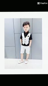 Bộ quần áo bộ quần áo trẻ em bộ quần áo bé trai phối 2 màu mẫu mới chất vài mềm mịn phù hợp với da bé - Mã H64