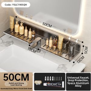 Wall Mounted No Drill Bathroom Shelf